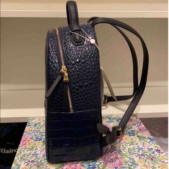 NEW Tory Burch Croc-Embossed Backpack main image 5